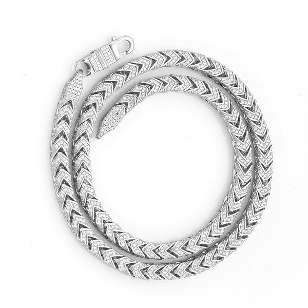 925 Solid Silver Clear VVS Moissnaite Womens Stock Smaller Franco Bracelets