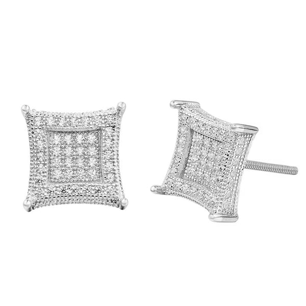 Moissanite Stone Diamond Square Luxury Earrings For Women