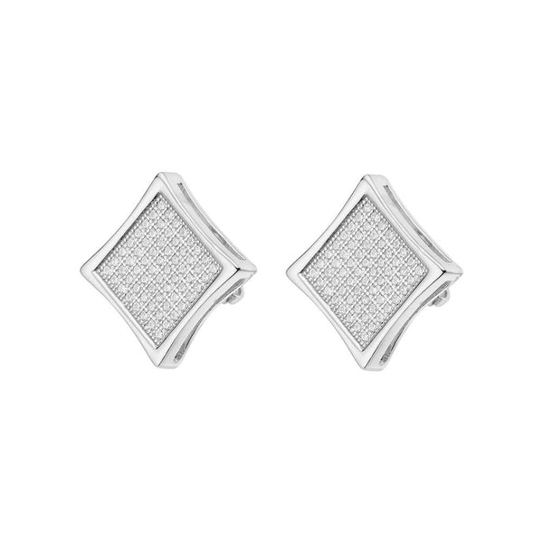 VVS Moissanite Diamond 925 Silver Square Stud Earrings
