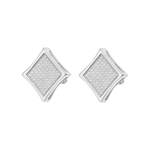 VVS Moissanite Diamond 925 Silver Square Stud Earrings
