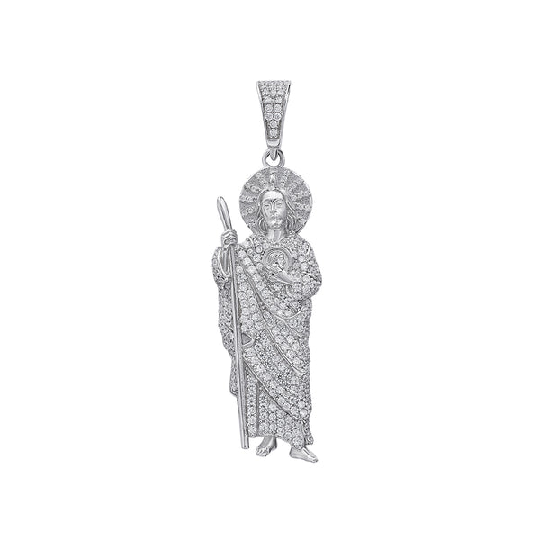 High Quality Rhodium Gold Platted Saint Jude Pendant