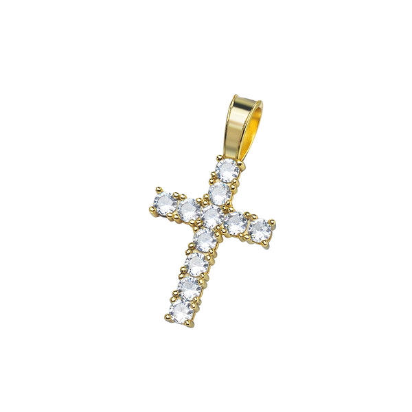 Hip Hop Religious Christian Jewelry Full Moissnite Cross Pendant