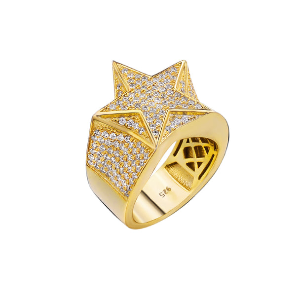 Mens Fashion Sterling Silver Star Of David Rings
