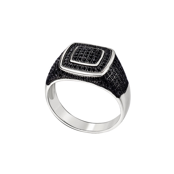 Hip Hop 925 Sterling Silver Mossanite Diamond Mens Rings